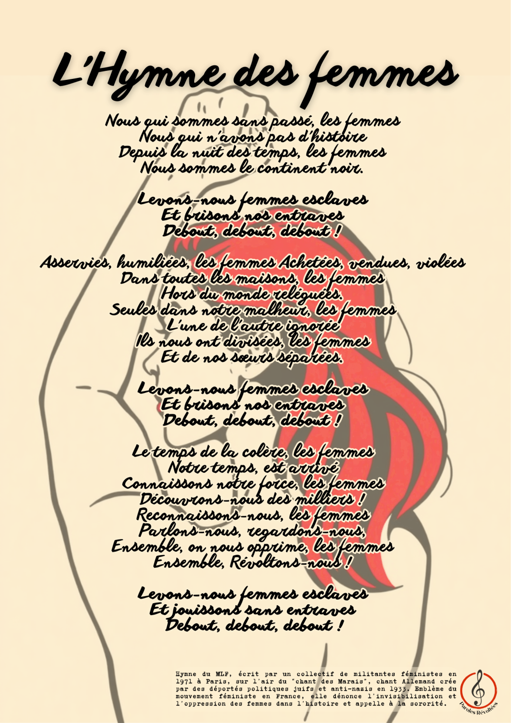 L’Hymne des Femmes : Un Chant de Sororité Féministe