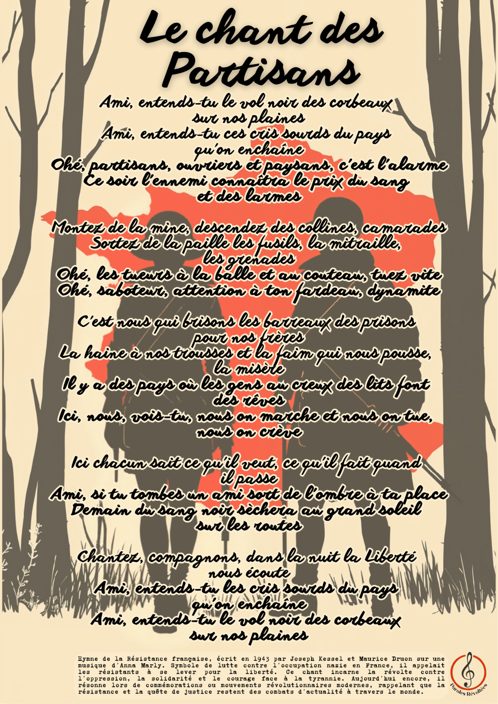 Le chant des Partisans : L&rsquo;Appel à la France Résistante et&nbsp;Populaire